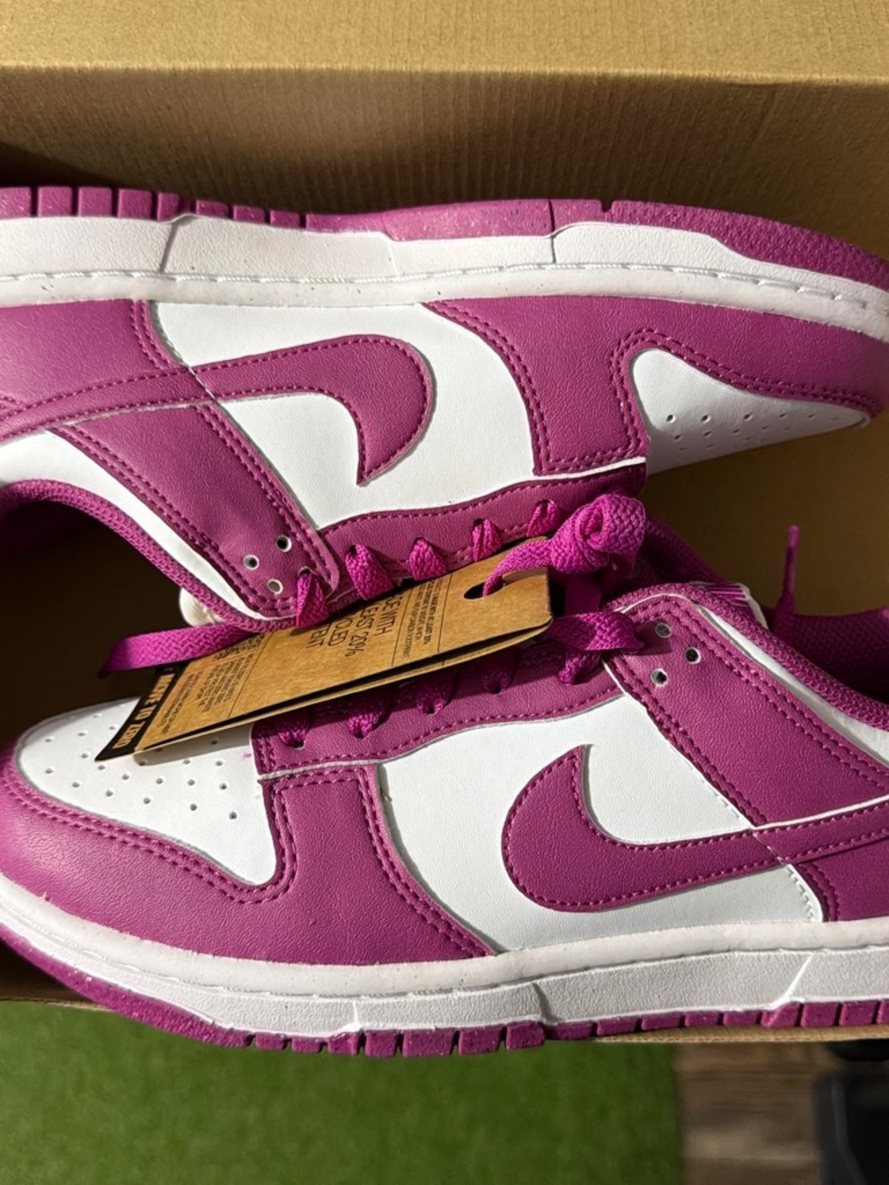 Nike Women’s Magenta and White Low-Top Sneakers